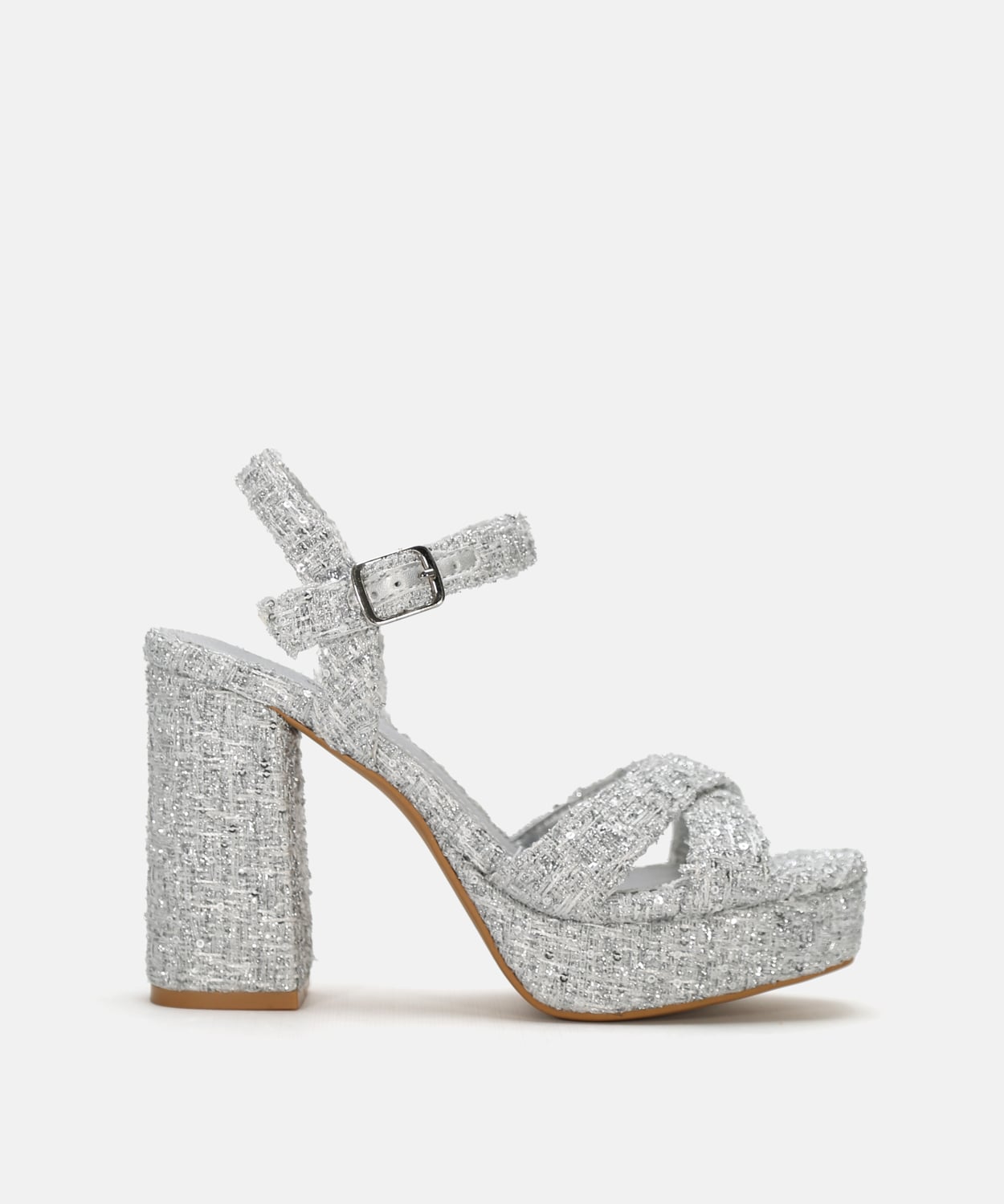 Sandalia plataforma lentejuelas